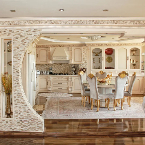 کابینت کلاسیک رنگ کرم