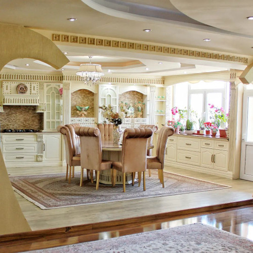 کابینت کلاسیک رنگ کرم